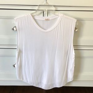 Brandy melville white muscle tee